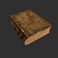Vintage Leather Notebook with Worn Cover and Classic Design Isolated on Dark Background