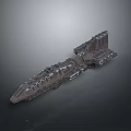 Sci Fi Spaceship 3D Model With Large Complex Structure And Detailed Design 3d model