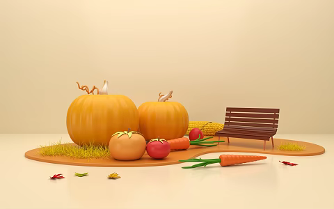 Harvest Pumpkin Beauty Chen 3d model