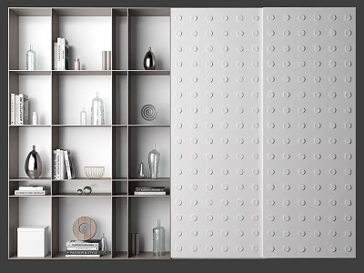 Modern Open Storage Shelf With Multilayer Compartments For Home Decor Display And Organization 3d model