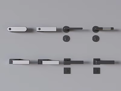 Door handle door lock 3d model
