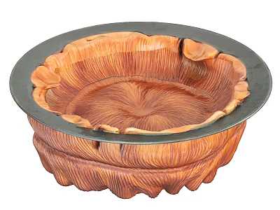 Coffee Table Wood Coffee Table Wood Carving Coffee Table Wood Carving Side Table Wood Carving Table Wooden Basin Side Table 3d model