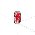 Classic Red Coca Cola Carbonated Drink Can On Black Background 3d model