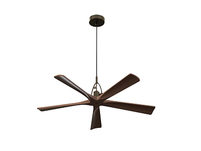 Modern Ceiling Fan With Wooden Blades And Contemporary Design For Home Decor 3d model