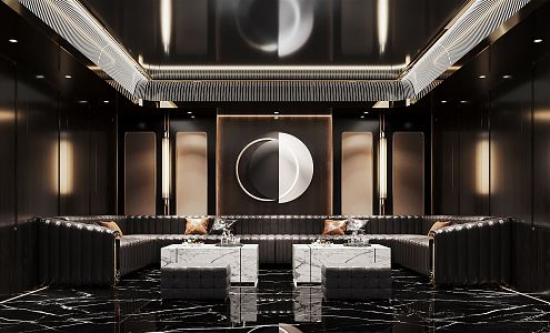 post-modern ktv private rooms 3d model