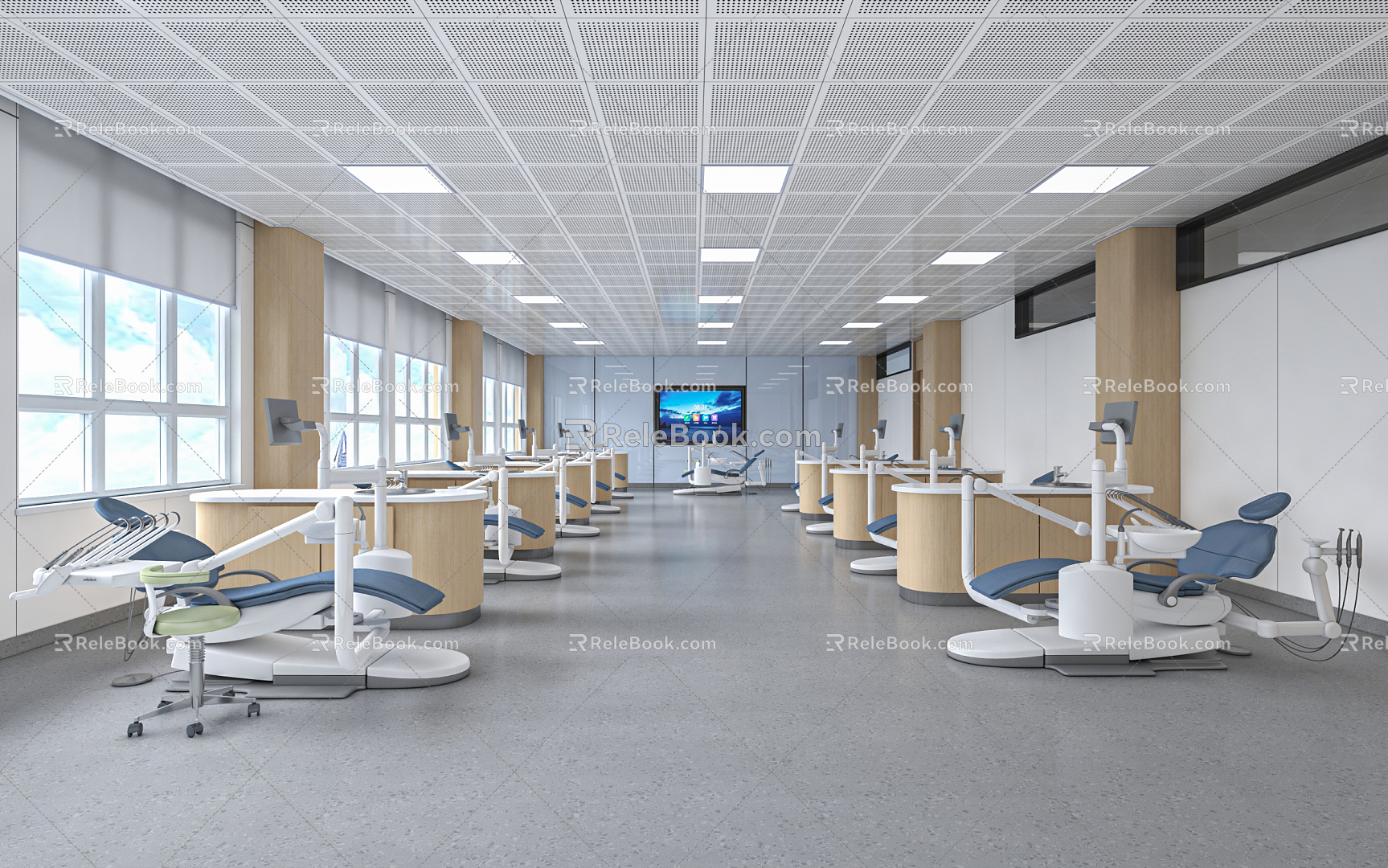 Modern Training Room Oral Clinical Training Room 3d model