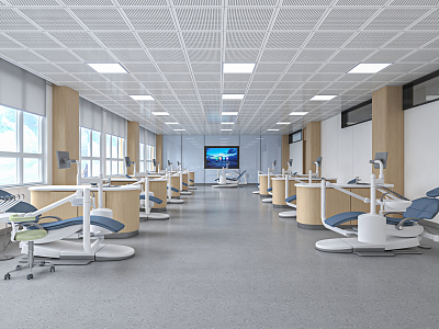 Modern Training Room Oral Clinical Training Room 3d model