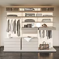 Poliform modern wardrobe to top built-in multi-functional open wall-mounted cloakroom 3d model