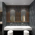 Modern SPA Sauna Interior Design With Stone Walls Ambient Lighting And TV Screen