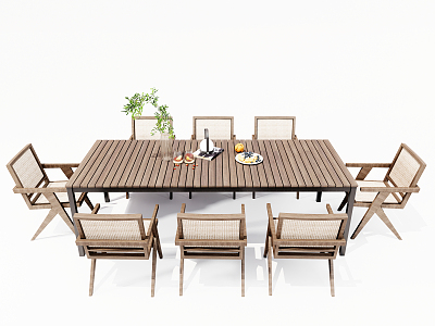 Modern Outdoor Table and Chair Outdoor Leisure Table and Chair Outdoor Dining Table and Chair Combination model