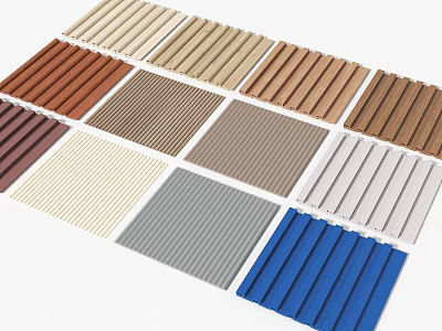 Various Colors Wall Panels With Different Designs For Interior Home Decoration 3d model