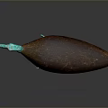 Standing Bird Sculpture With Turquoise Beak Legs And Brown Textured Body