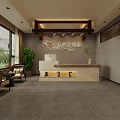 Traditional Tea House Interior With Wooden Furniture Decorative Wall Art And Warm Lighting