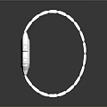 Apple Watch Smartwatch With Silver Square Case And Metal Link Strap