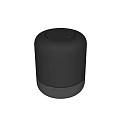 Black Mini Cylindrical Headphone Speaker With Compact Design For Home Office Use 3d model