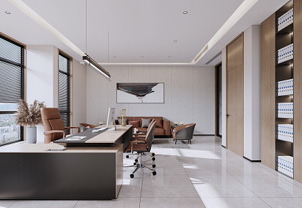 Modern Office Chairman's Office 3d model