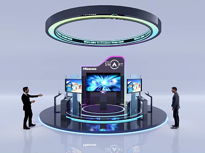 Hisense TV Hisense Exhibition Area Nakajima Booth Technology Booth TV Display Canton Fair Booth Device Key Exhibition Area 3d model