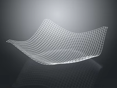 Modern White Grid Wavy Shape Household Item for Home Decoration 3d model