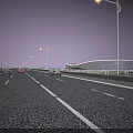 Aerial View Planning of Modern Airport With Terminal Building And Airplanes On Tarmac