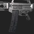 Modern Tactical Rifle With Metal Construction Magazine And Stock Design