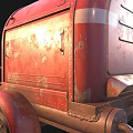 Two Red Vintage Trailers With White Stripes And Retro Design Details