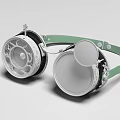 Elegant Rotary Amusement Equipment With Green Straps Silver Decorations And Circular Components