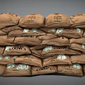 Household Brown Storage Bags With 1 MILLION Label And Containing Dollar Bills