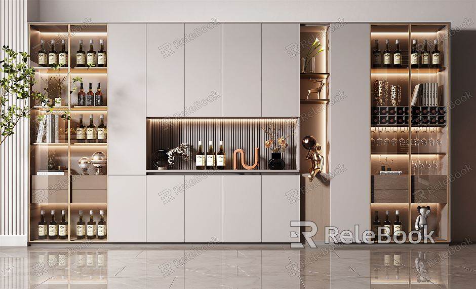 Light Luxury Wine Cabinet model