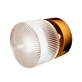 Modern Black and Gold Wall Lamps Featuring Sleek Radial Textured Design