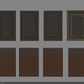 Variety of Dark Brown Wooden Wardrobe Doors With Different Panel Designs