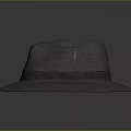 Gray Felt Wide Brim Hat With Black Stitched Band For Daily Wear