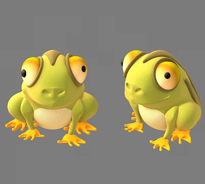 Modern Frog Little Frog 3d model