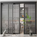 New Chinese-style sliding door 3d model