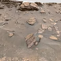Mars Natural Scenic Landscape With Rocky Terrain And Sandy Surface 3d model