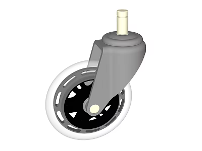 Heavy Duty Industrial Caster Wheel With Polyurethane Tire And Metal Frame 3d model