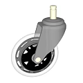 Heavy Duty Industrial Caster Wheel With Polyurethane Tire And Metal Frame