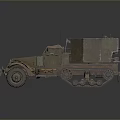 Vintage Military Tank With Rusty Exterior Tracks And Open Top Cabin Design