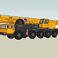 Yellow KATO Crane Truck Heavy Duty Construction Vehicle With Multiple Wheels And Lifting Boom