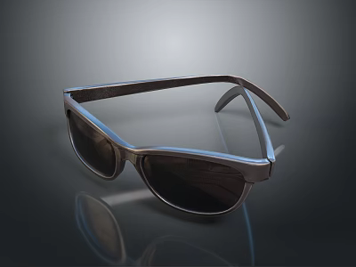 Stylish Modern Sunglasses With Dark Tinted Lenses And Comfortable Frame For Daily Wear 3d model