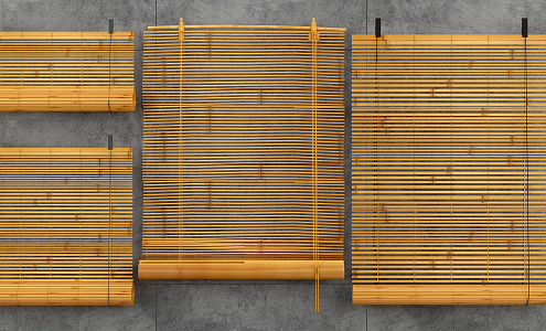 Modern venetian blinds bamboo venetian blinds 3d model