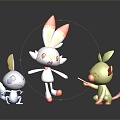 Modern Game Character Cartoon Animal Elf Pokemon Anime 3d model