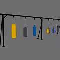 Boxing Sports Equipment With Hanging Sandbags On Metal Frame Multiple Colors