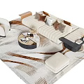 Modern sofa coffee table combination 3d model
