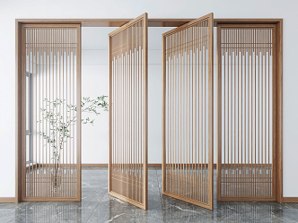 New Chinese-style partition screen partition 3d model