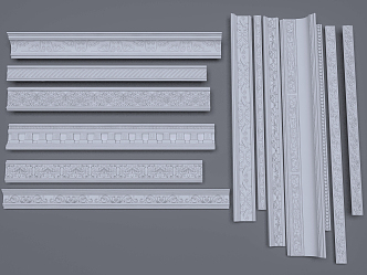 European plaster line 3d model