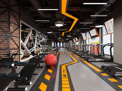 INDUSTRIAL LOFT GYM 3d model