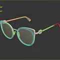 Elegant Gold Frame Sunglasses With Light Lenses And Decorative Temple Design