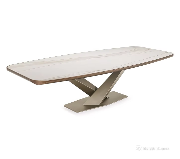 Modern Bar Table with Sleek Design Smooth Top and Geometric Metal Base 3d model 
