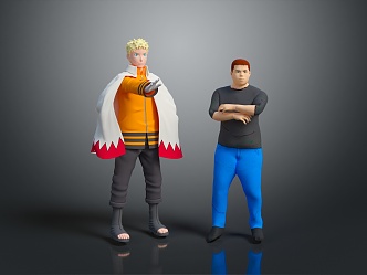 Naruto Unaruto Juvenile Magic Juvenile Magic Juvenile Magician Mage Male Character 3d model