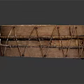 Traditional Wooden Round Musical Drum With Rope Bindings On Dark Reflective Surface